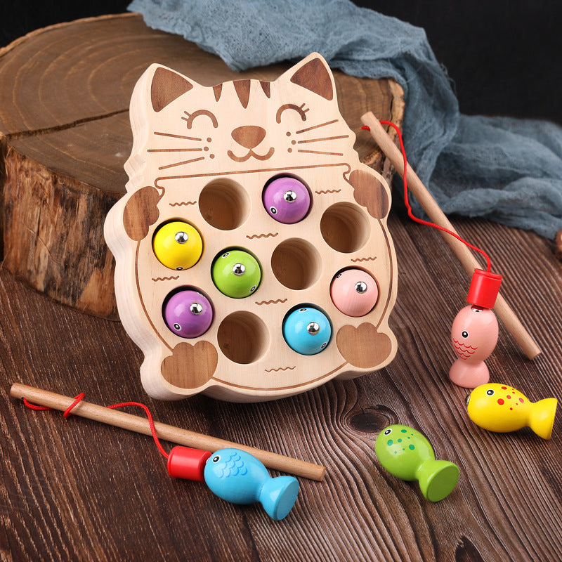 Wooden Magnetic Fishing Game - Kids Toys
