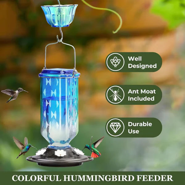 LAST DAY 50% OFF - 24oz Leak Proof Hummingbird Feeder With Ant Moat