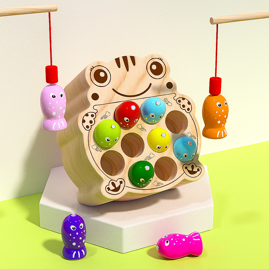 Wooden Magnetic Fishing Game - Kids Toys