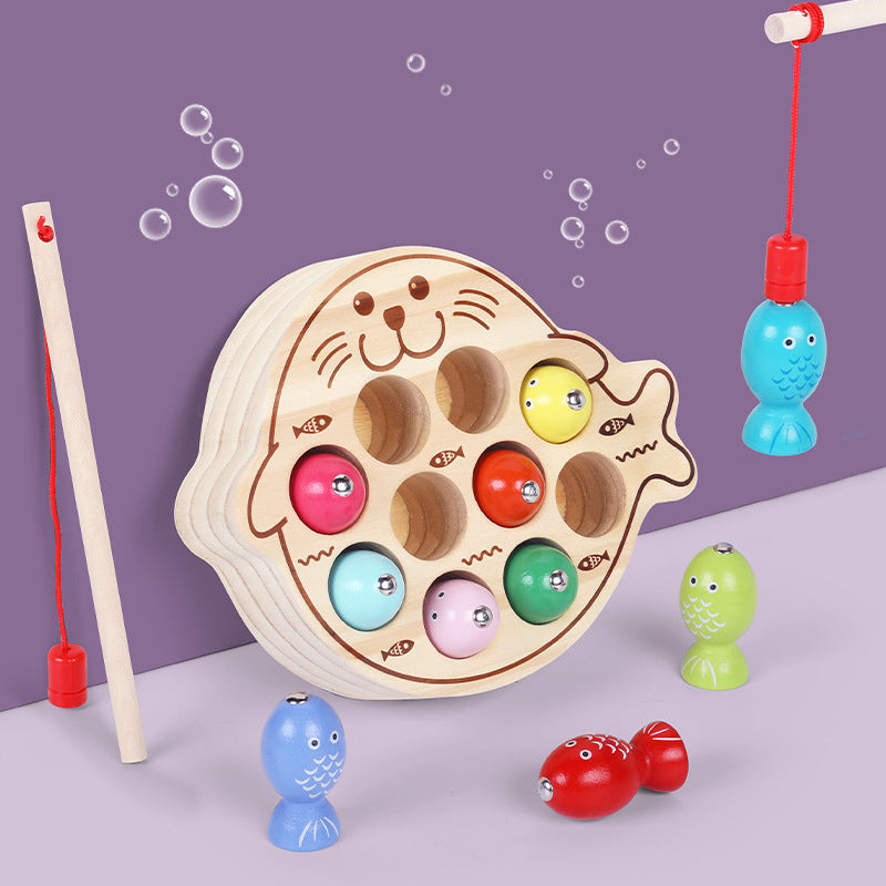 Wooden Magnetic Fishing Game - Kids Toys