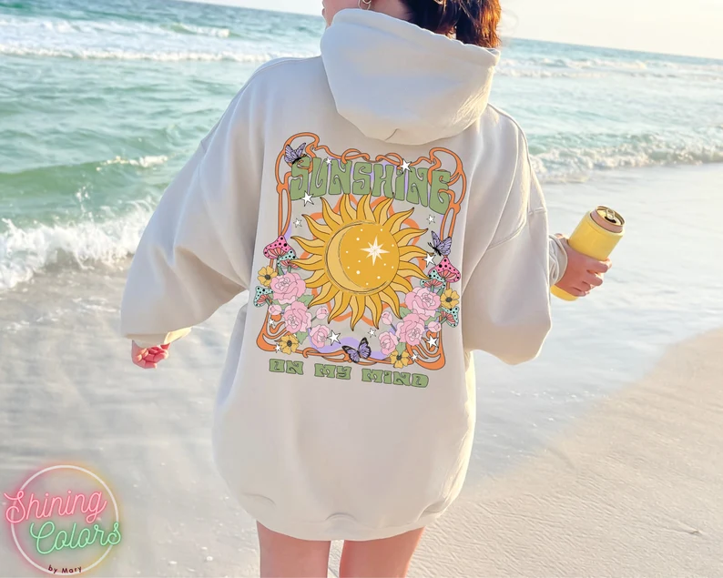 Sunshine On My Mind Oversized Beach Hoodie