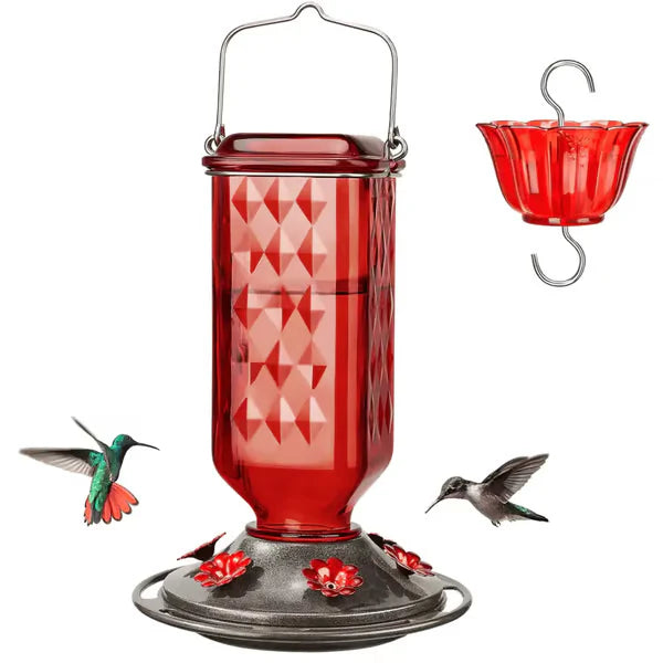 LAST DAY 50% OFF - 24oz Leak Proof Hummingbird Feeder With Ant Moat
