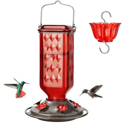 LAST DAY 50% OFF - 24oz Leak Proof Hummingbird Feeder With Ant Moat