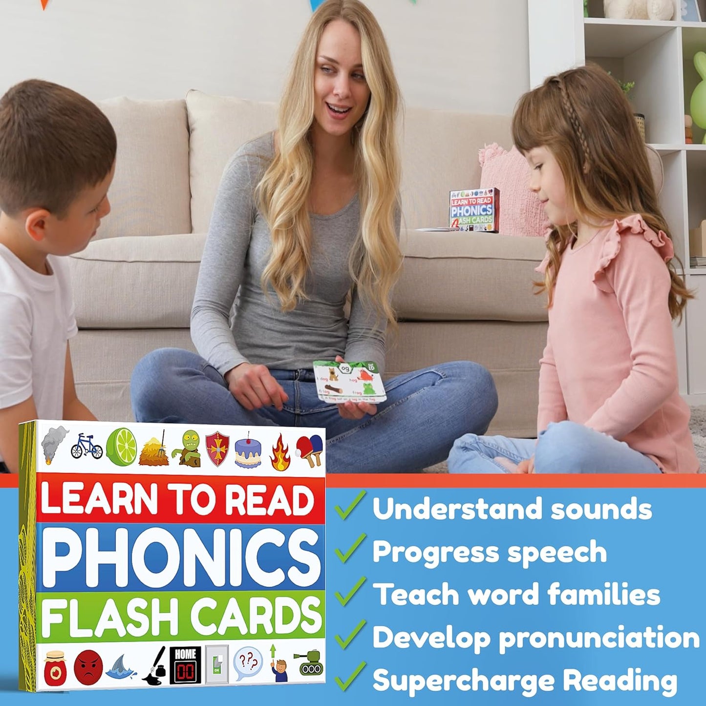 Phonics + Alphabet Flash Cards - Gift for your Kids