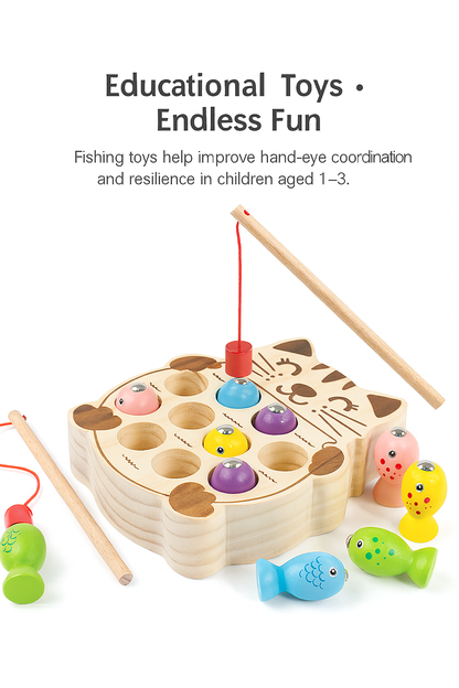 Wooden Magnetic Fishing Game - Kids Toys