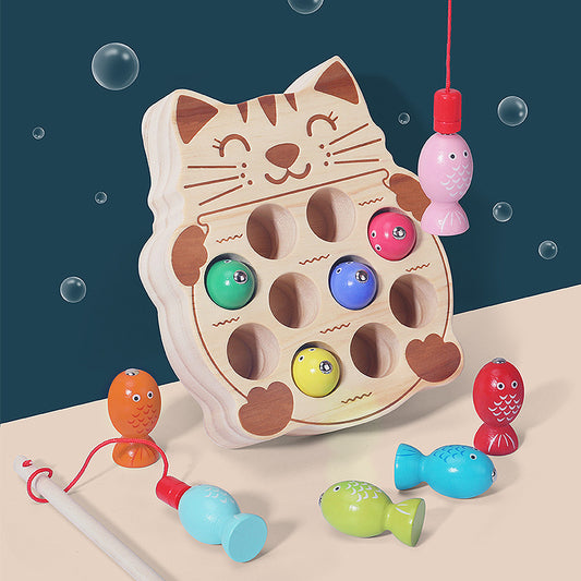 Wooden Magnetic Fishing Game - Kids Toys