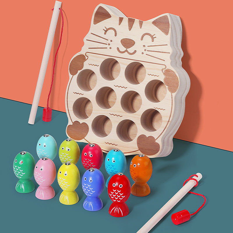 Wooden Magnetic Fishing Game - Kids Toys