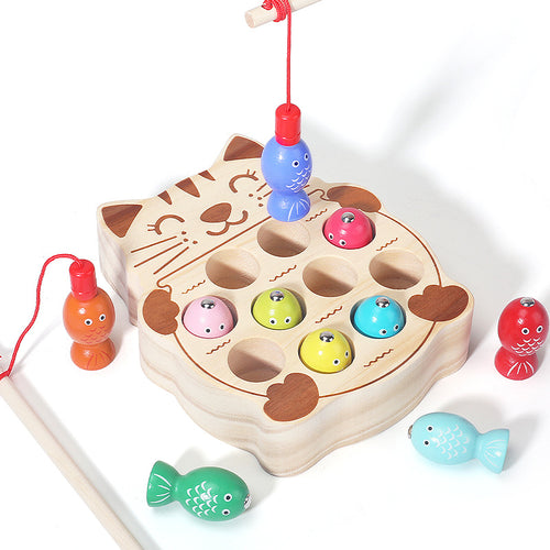 Wooden Magnetic Fishing Game - Kids Toys